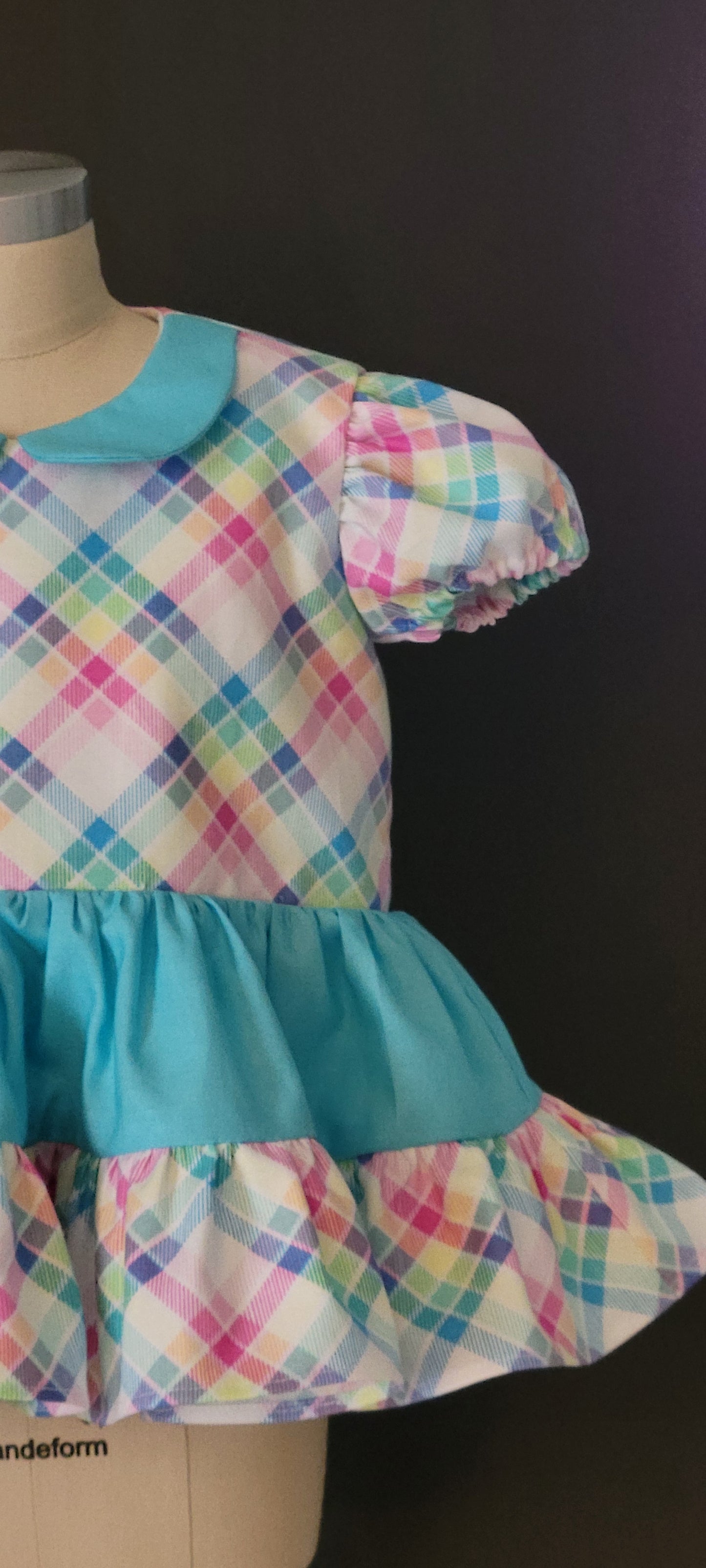 Pastel Check Plaid Dress