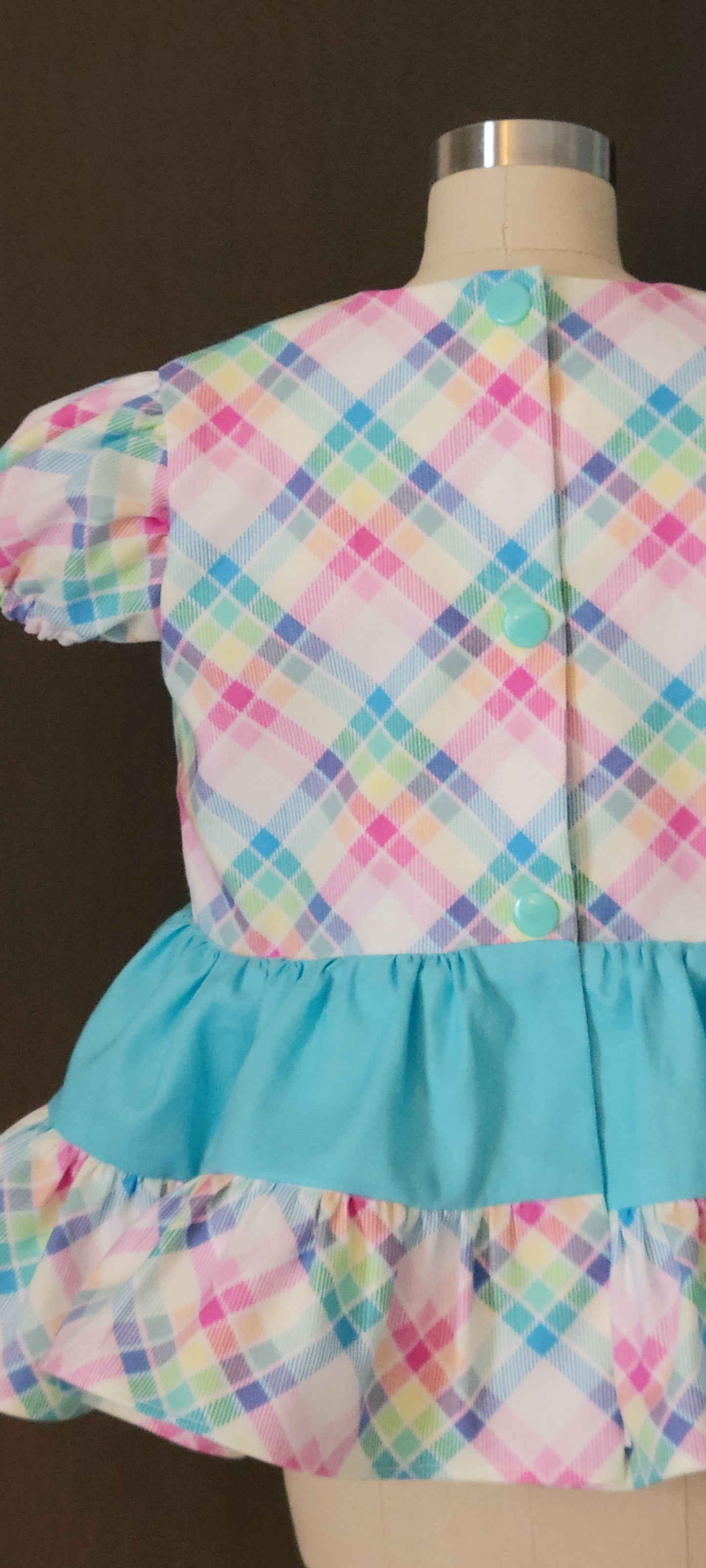 Pastel Check Plaid Dress