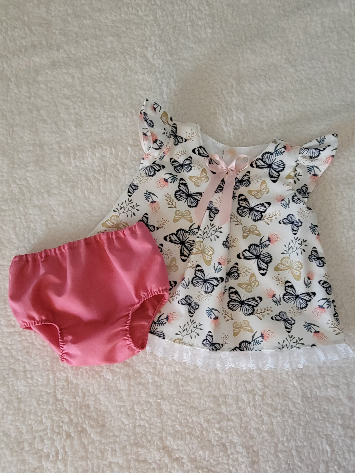 butterflies dress and matching bloomers