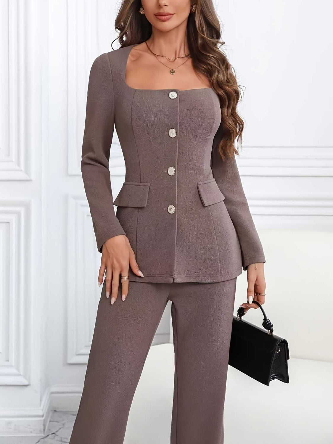 Melanie Blazer and Pants Set