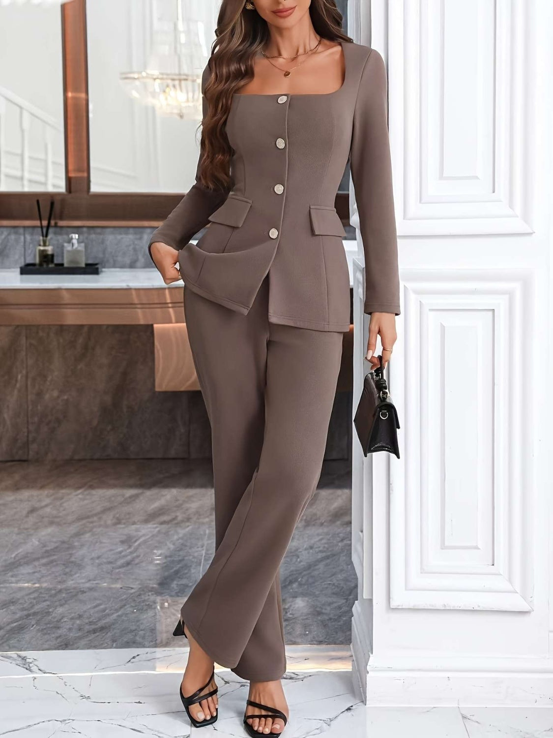 Melanie Blazer and Pants Set