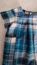 Load image into Gallery viewer, Blue &amp; White Plaid Boy Romper
