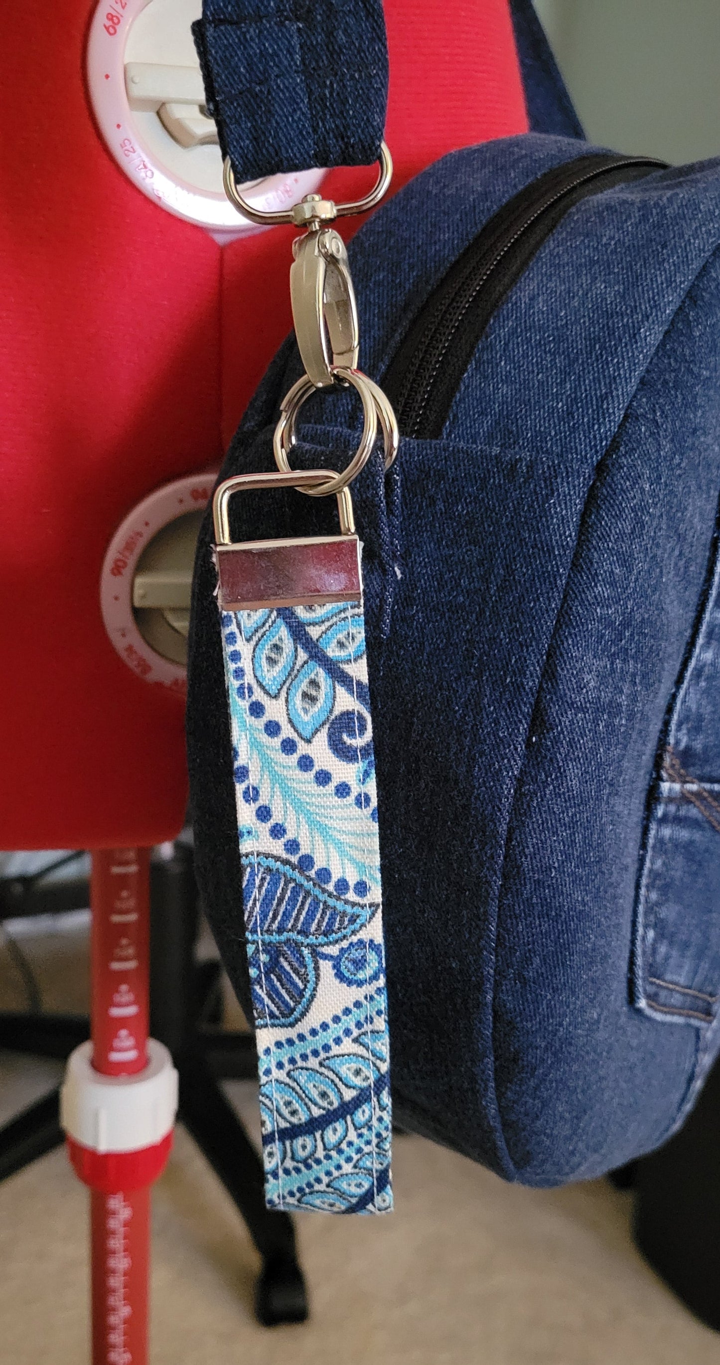 Round Upcycled Crossbody Denim Bag