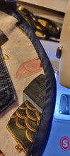 Load image into Gallery viewer, Round Upcycled Crossbody Denim Bag
