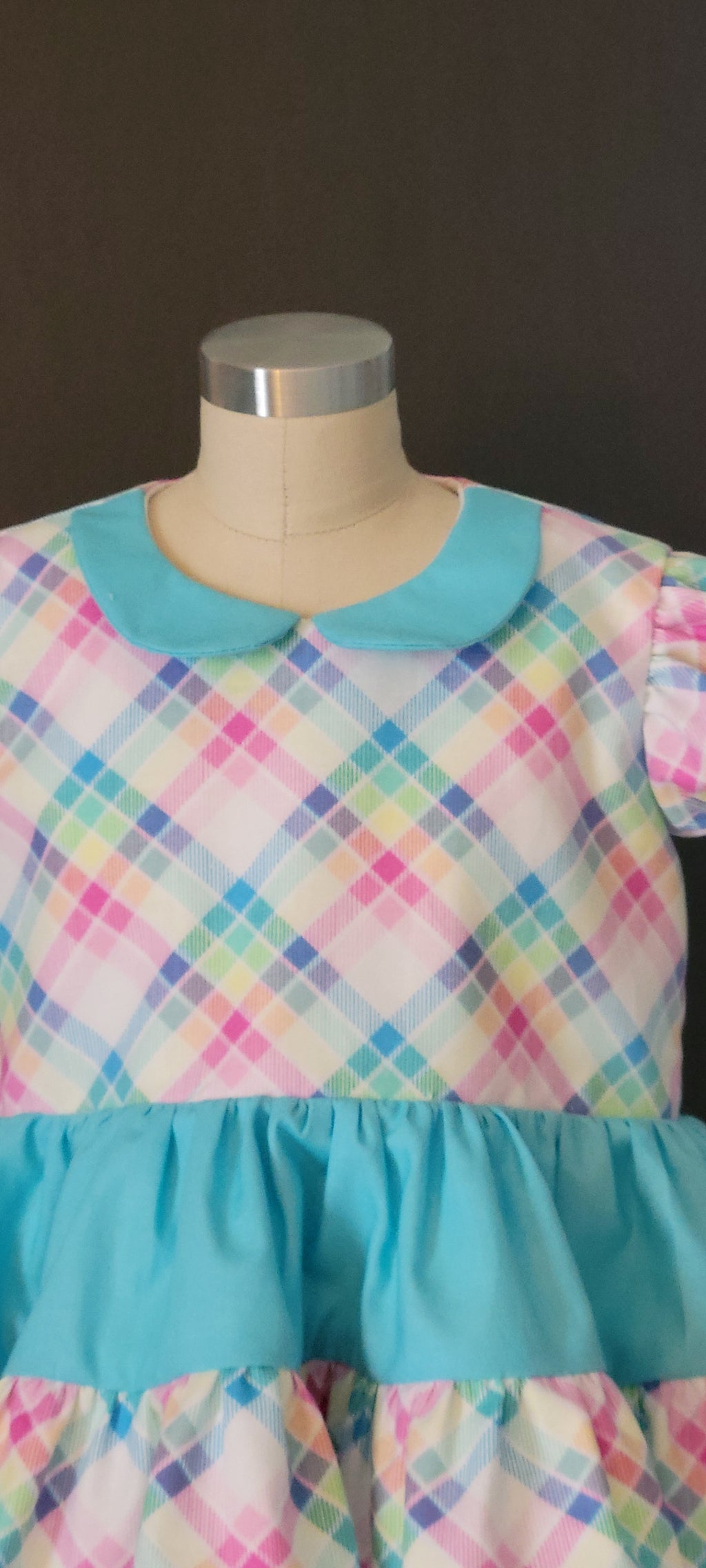 Pastel Check Plaid Dress