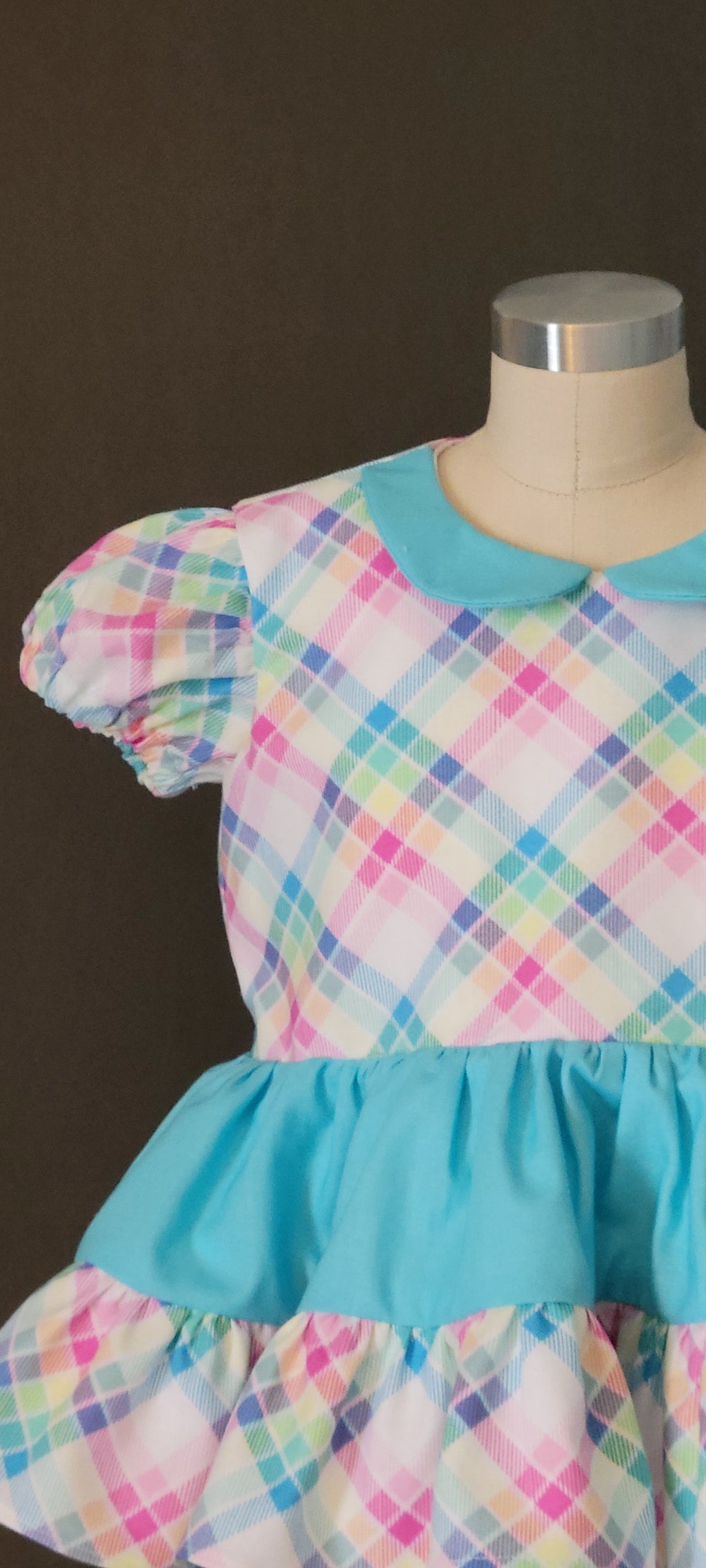 Pastel Check Plaid Dress