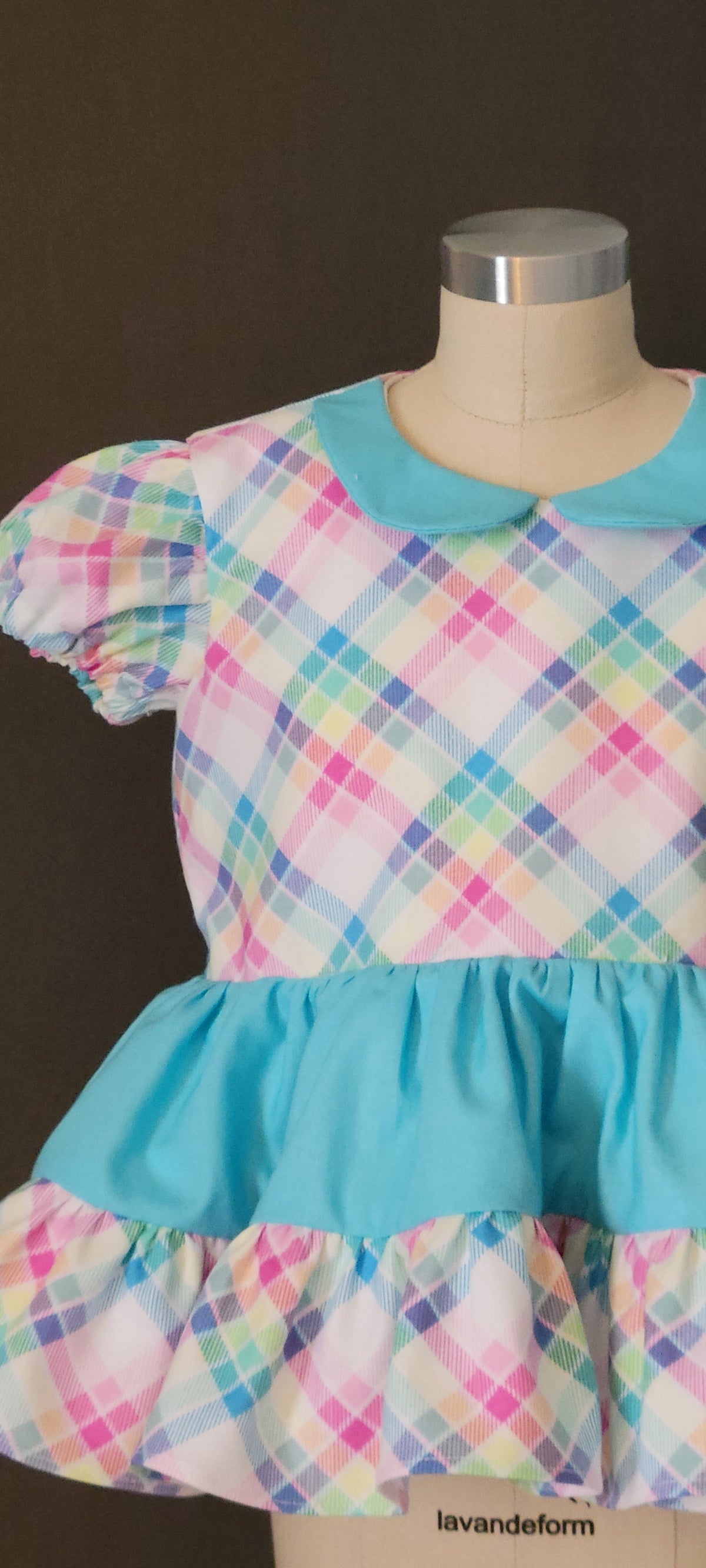 Pastel Check Plaid Dress