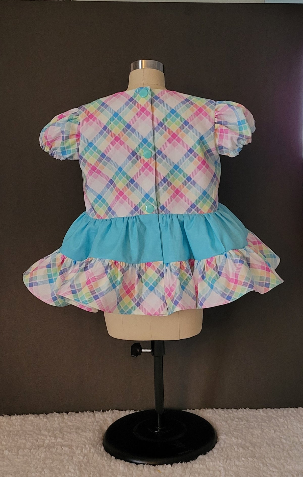 Pastel Check Plaid Dress