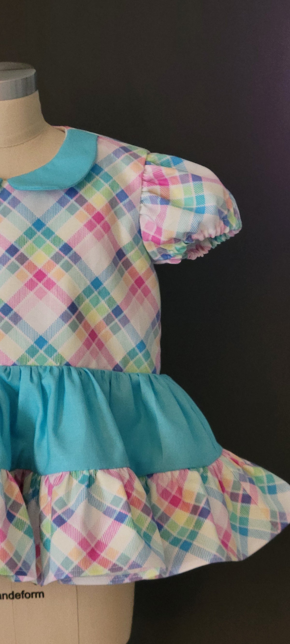 Pastel Check Plaid Dress