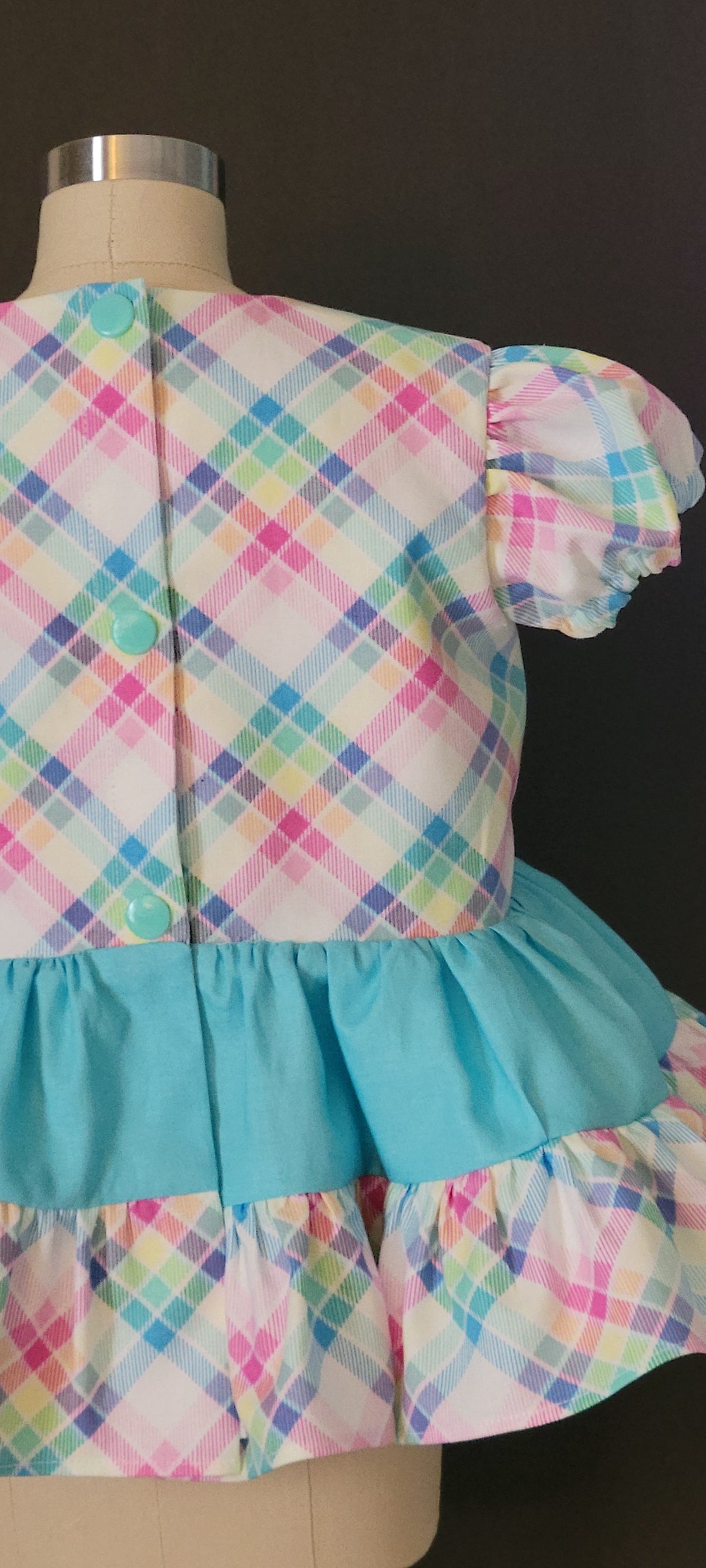 Pastel Check Plaid Dress