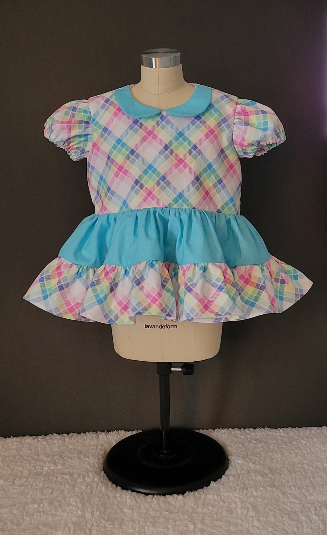 Pastel Check Plaid Dress