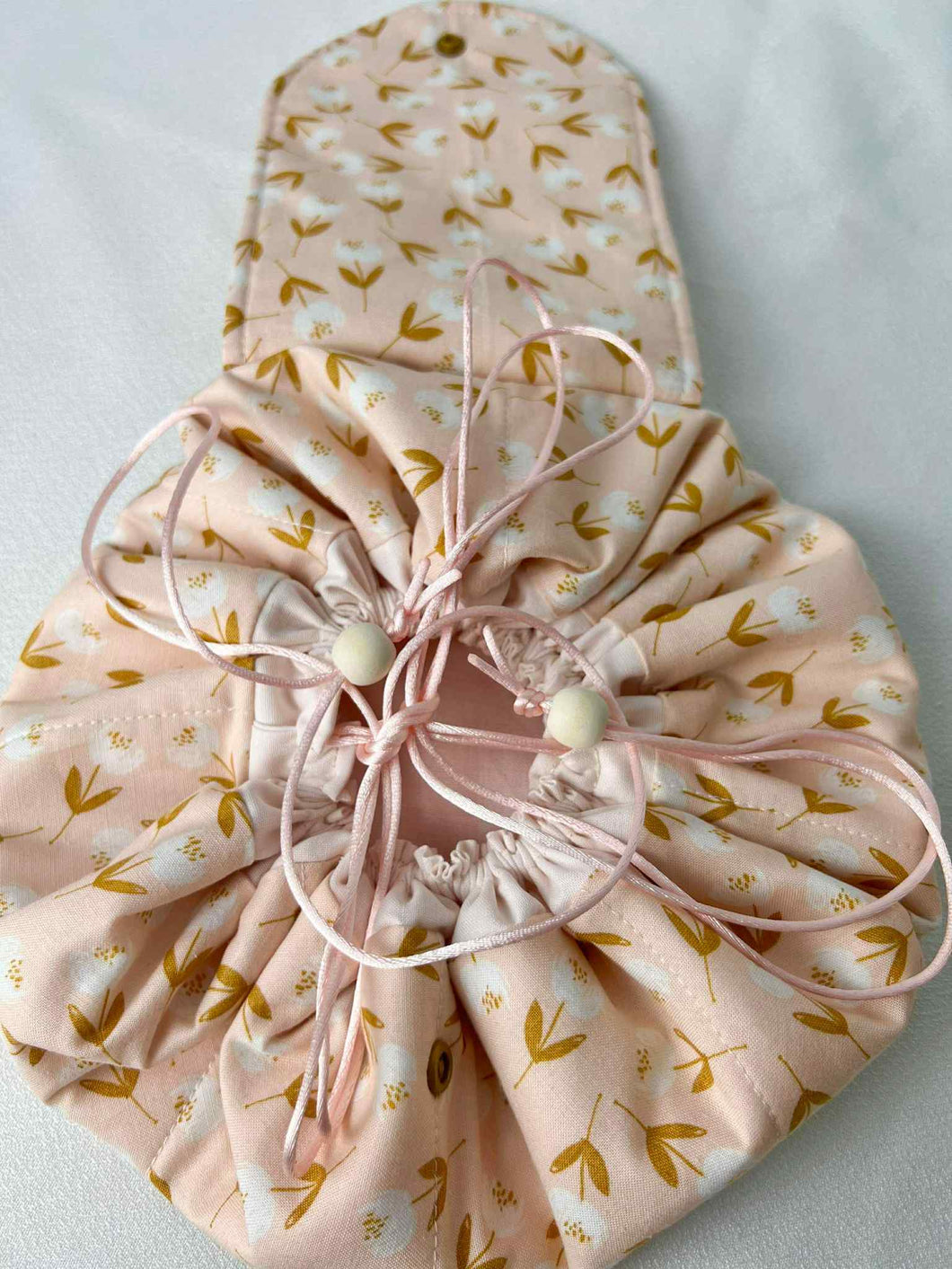 Round Drawstring Cosmetic Bag