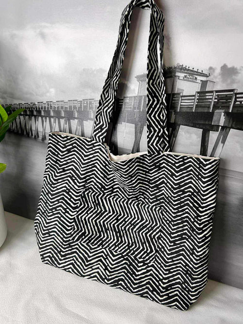 Black & White Casual Tote Bag