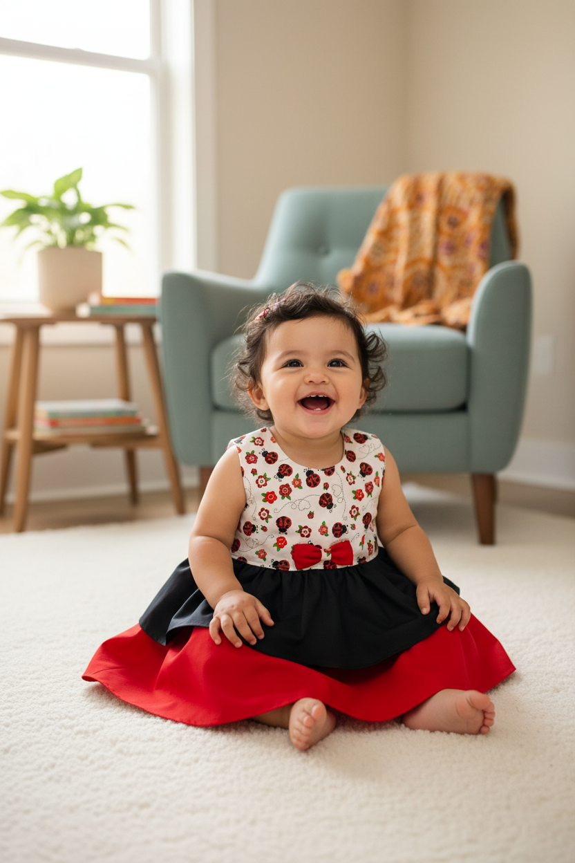 Baby in living room