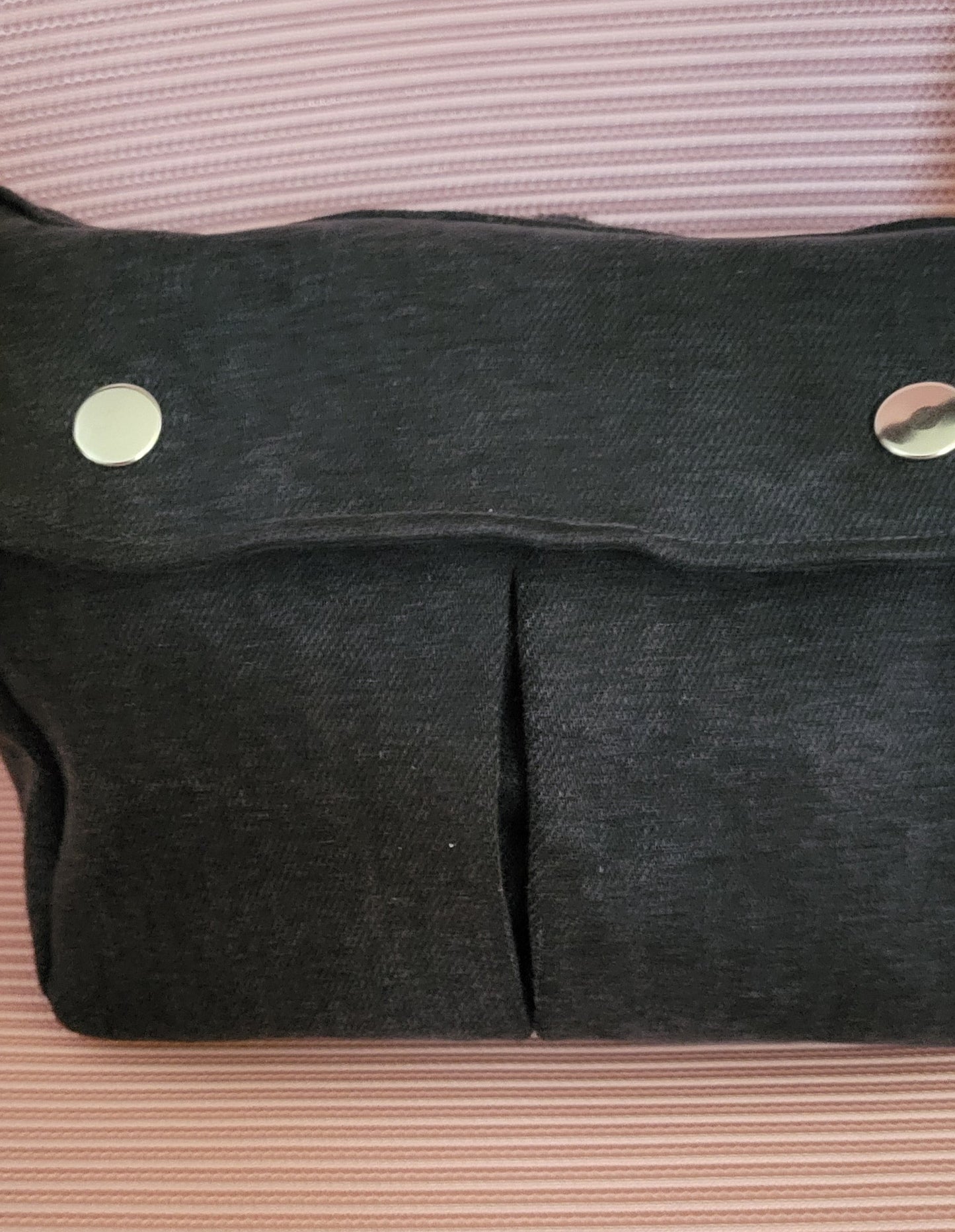 Mini Upcycled Flower Denim Bag