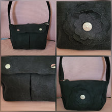 Load image into Gallery viewer, Mini Upcycled Flower Denim Bag
