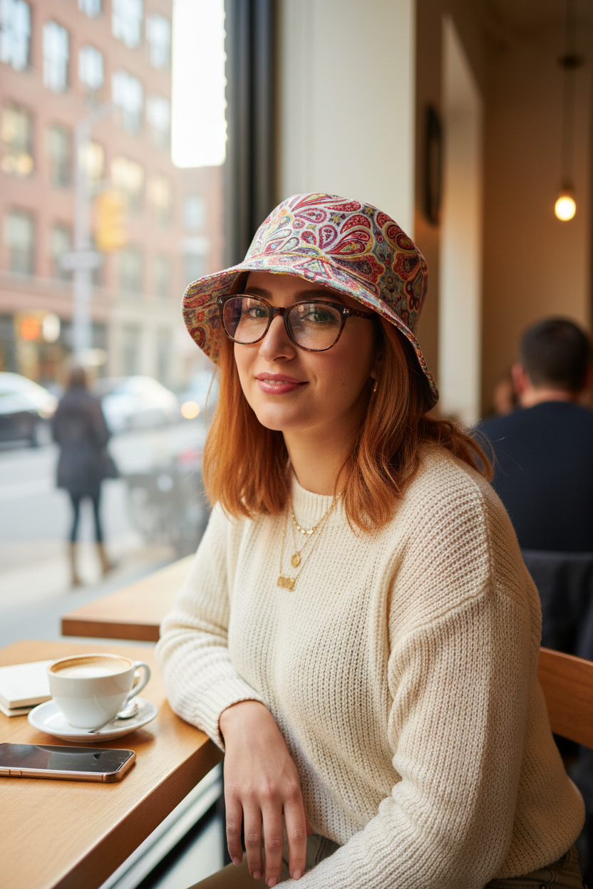 Middle Eastern woman wearing Alicia Bucket Hat