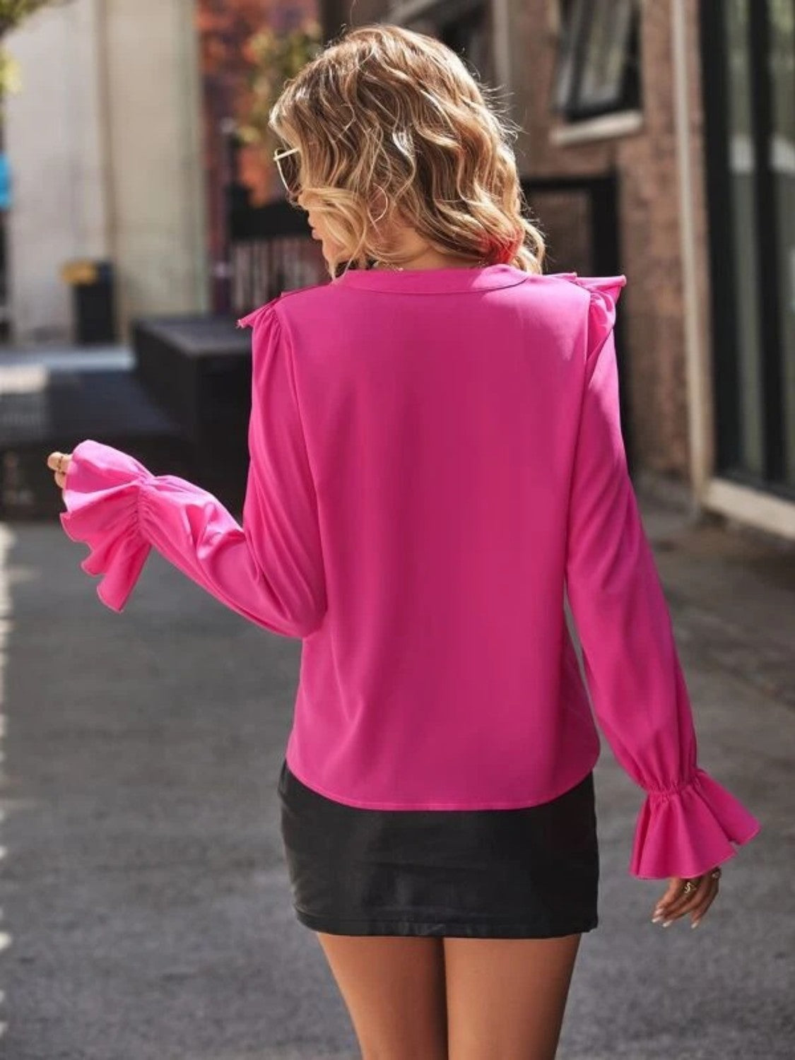 Ruffled Rose Blouse