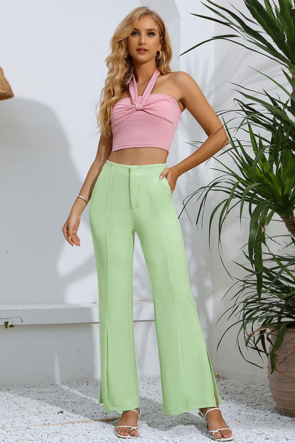 Mint Slit Pants