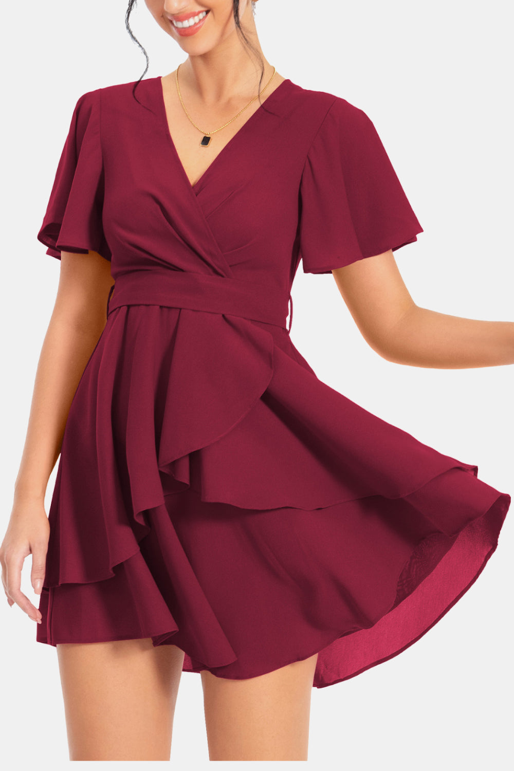 Myriam Flutter Sleeve Dress