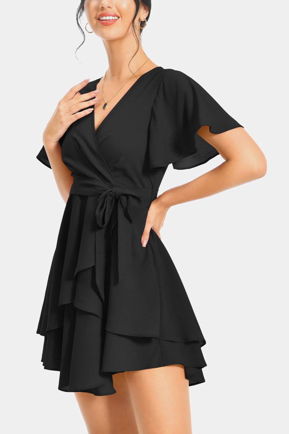 Myriam Flutter Sleeve Dress