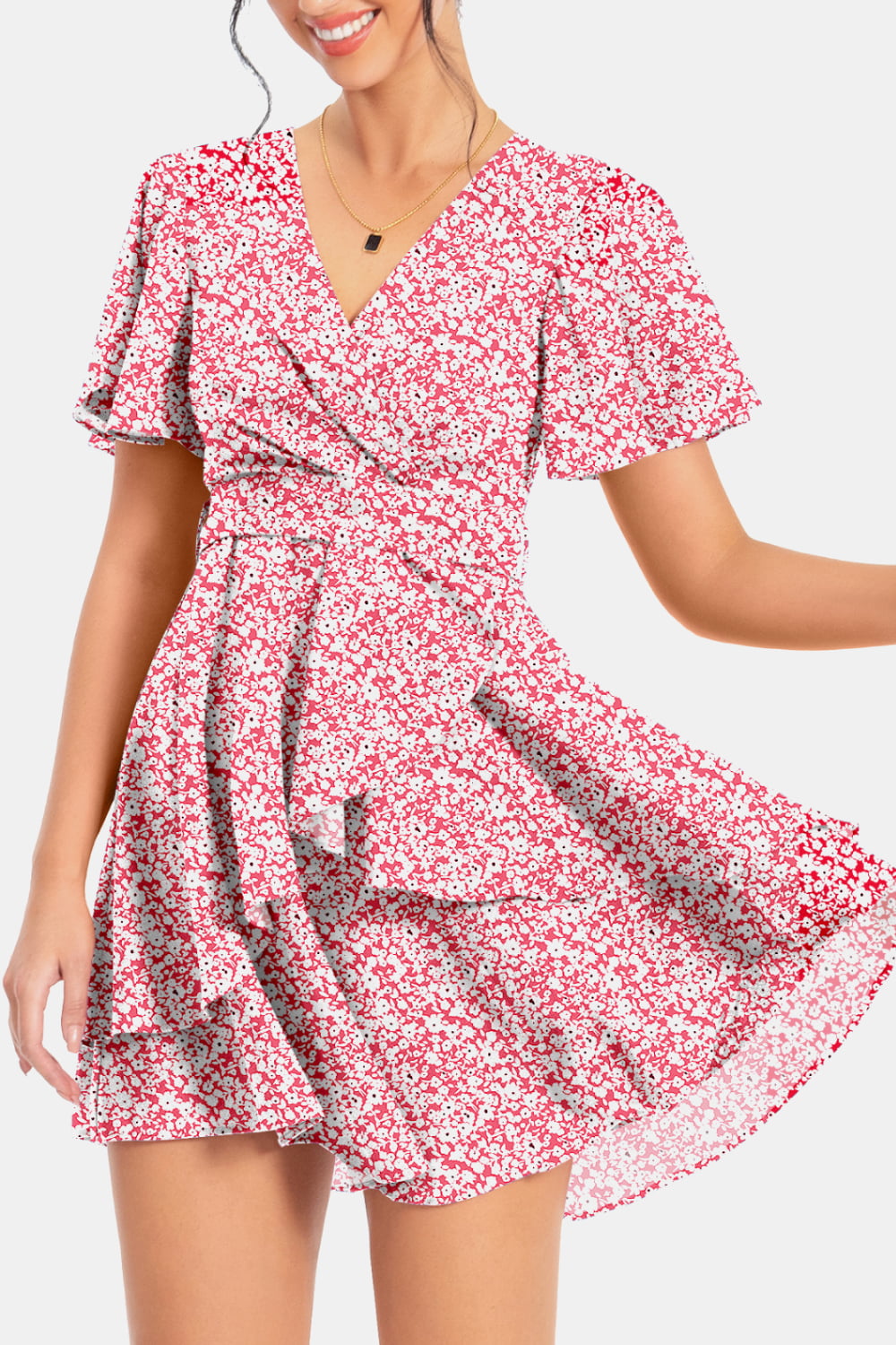 Myriam Flutter Sleeve Dress