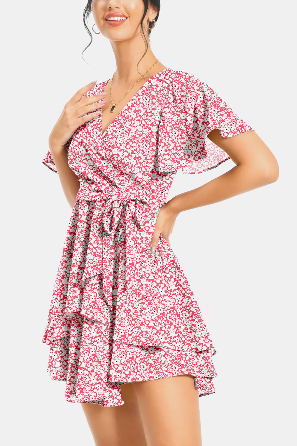 Myriam Flutter Sleeve Dress