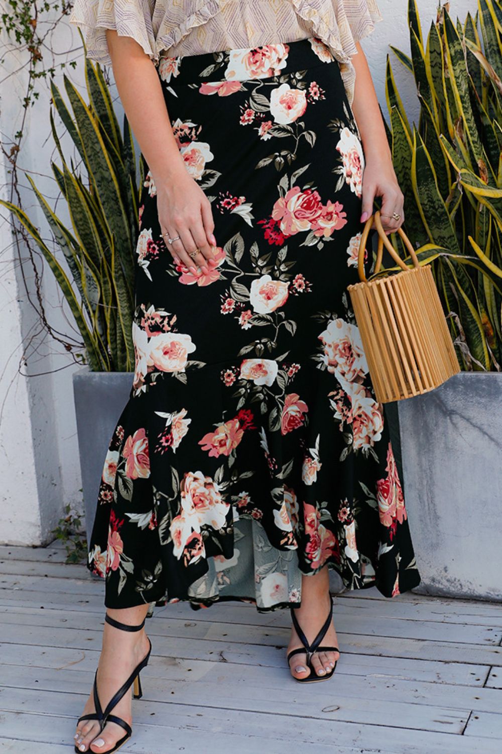 Roxie Plus Floral Maxi Skirt