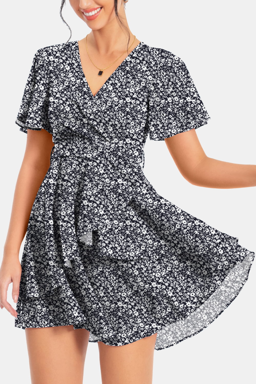 Myriam Flutter Sleeve Dress