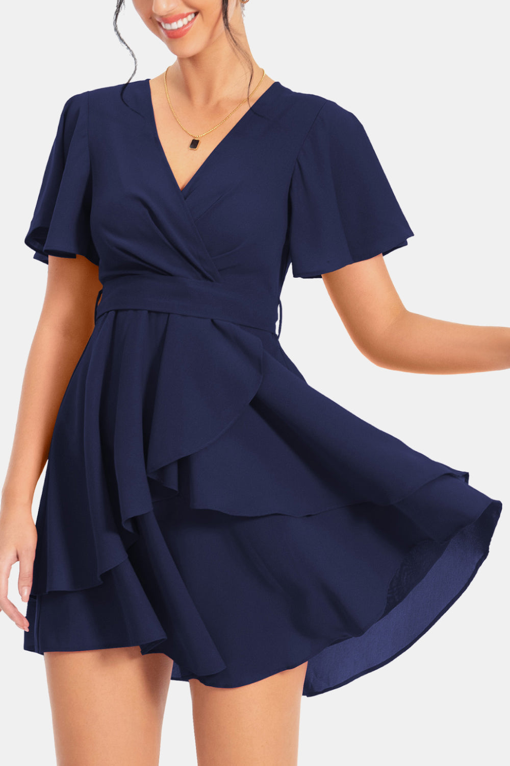 Myriam Flutter Sleeve Dress