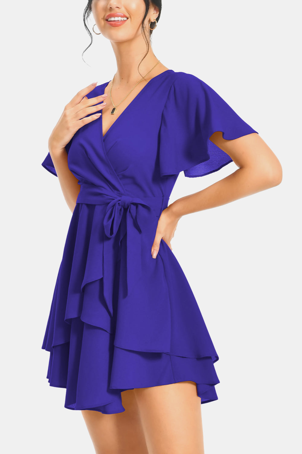 Myriam Flutter Sleeve Dress