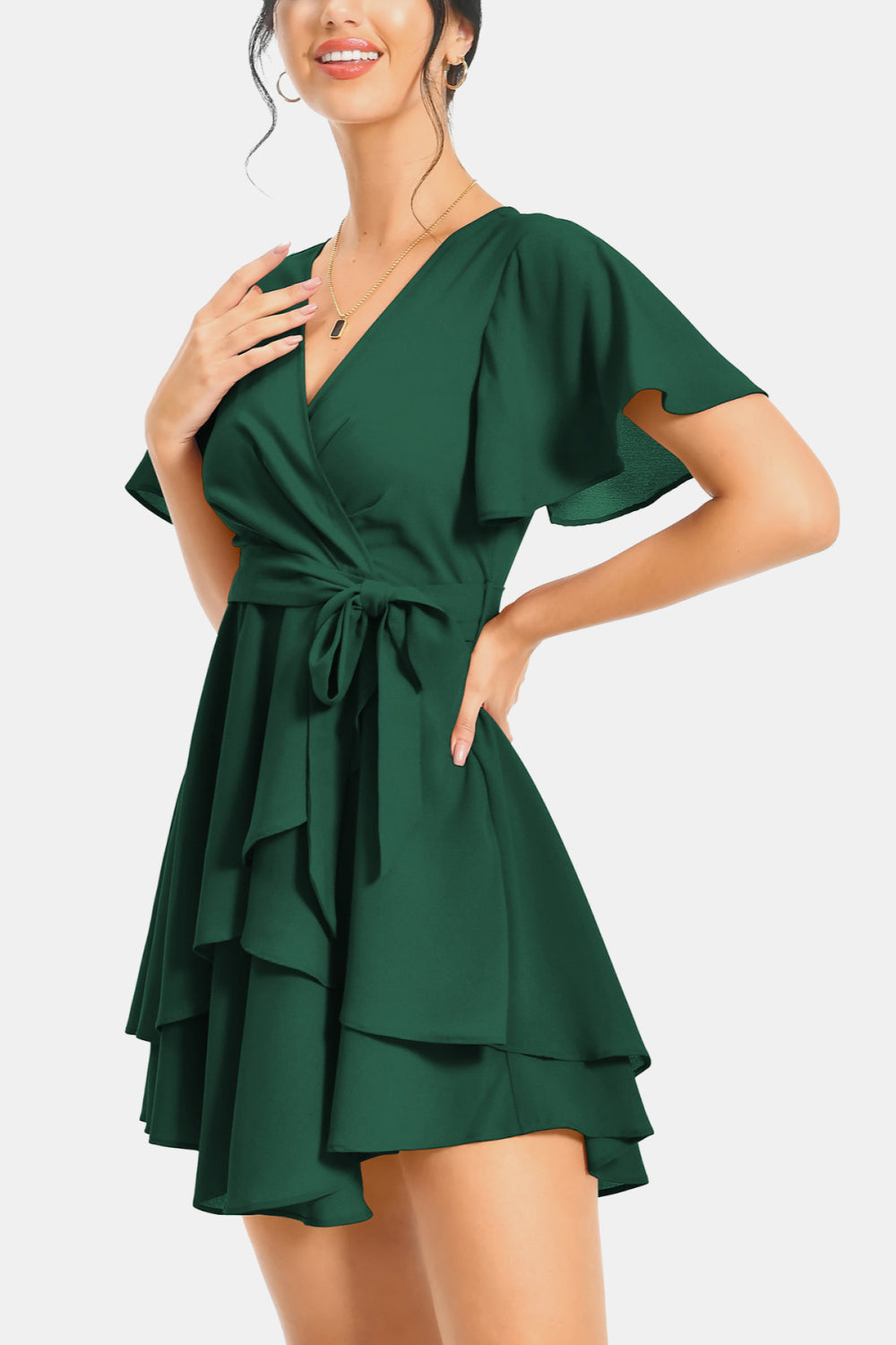 Myriam Flutter Sleeve Dress