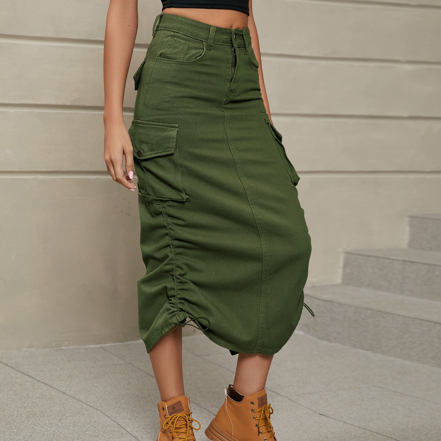 Mindy Denim Midi Skirt