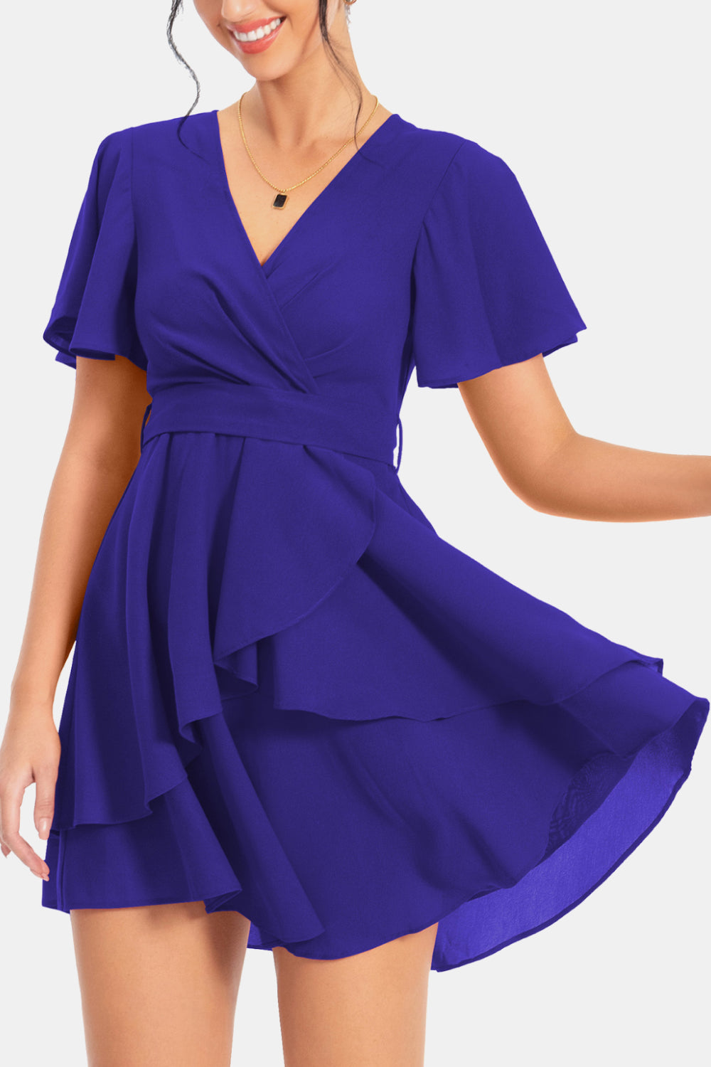 Myriam Flutter Sleeve Dress